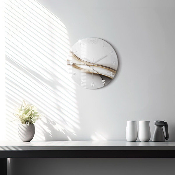 Horloge ronde Lignes abstraites