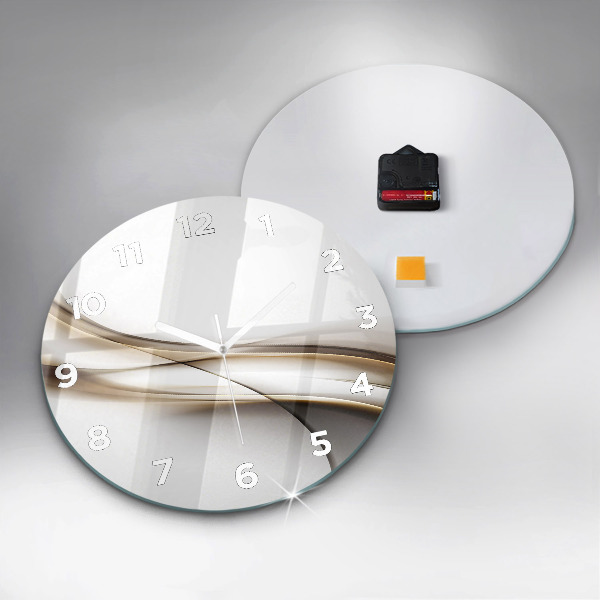 Horloge ronde Lignes abstraites