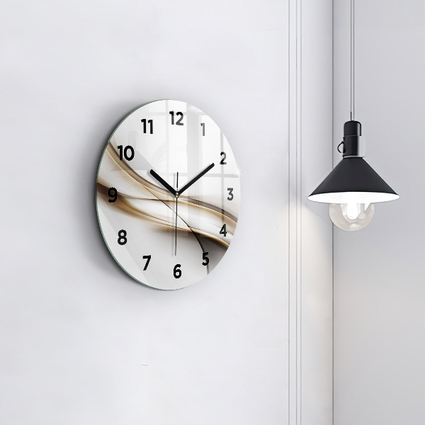 Horloge ronde Lignes abstraites