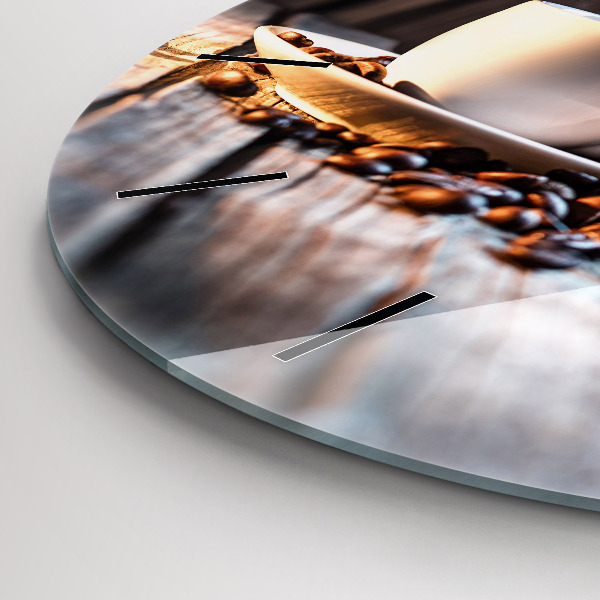 Horloge ronde Une tasse de café