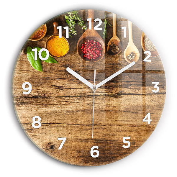 Horloge ronde 'Cuillères d''épices'