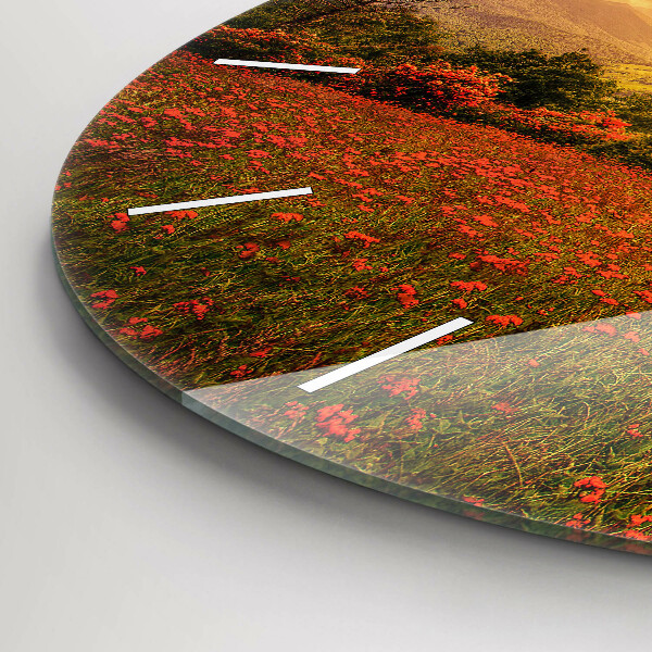 Horloge ronde 'Arbre en forme de cœur d''amour'