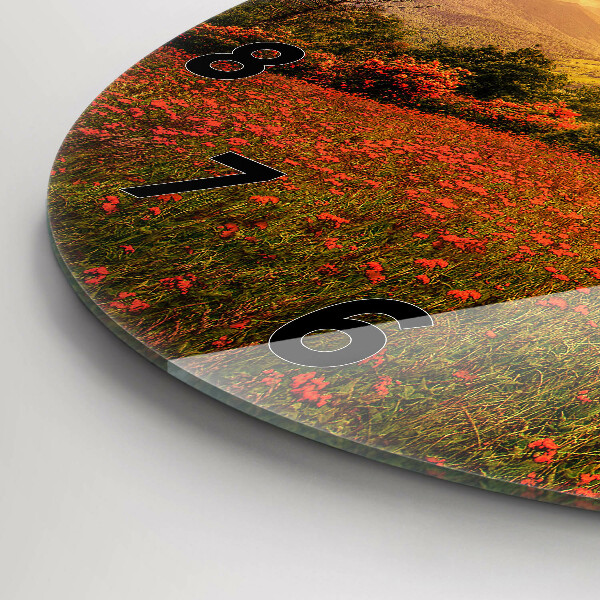 Horloge ronde 'Arbre en forme de cœur d''amour'