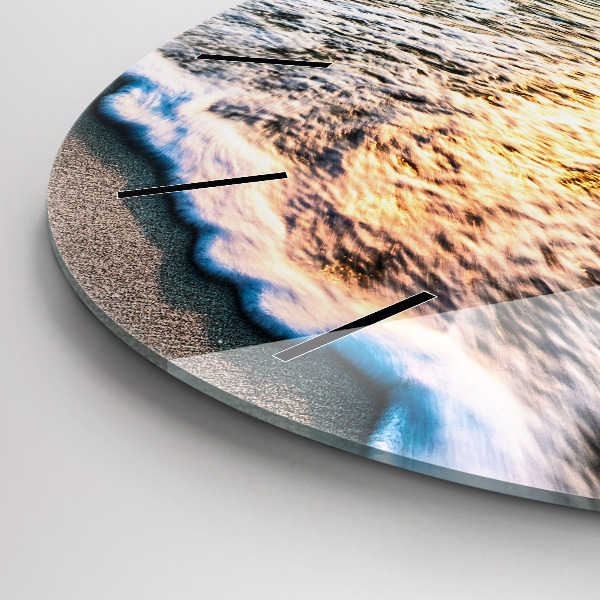 Horloge ronde Plage, mer et sable