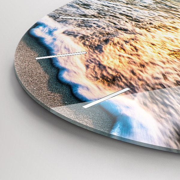 Horloge ronde Plage, mer et sable
