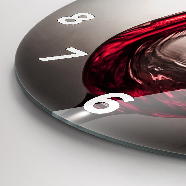 Horloge ronde Un verre de vin