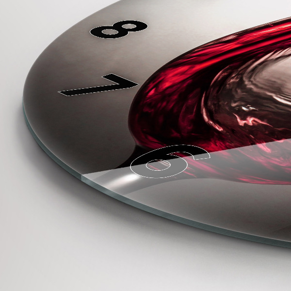 Horloge ronde Un verre de vin
