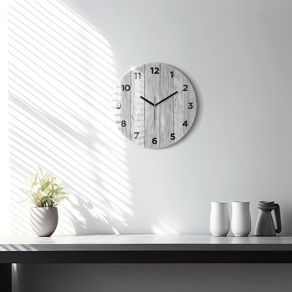 Horloge ronde Panneaux en bois