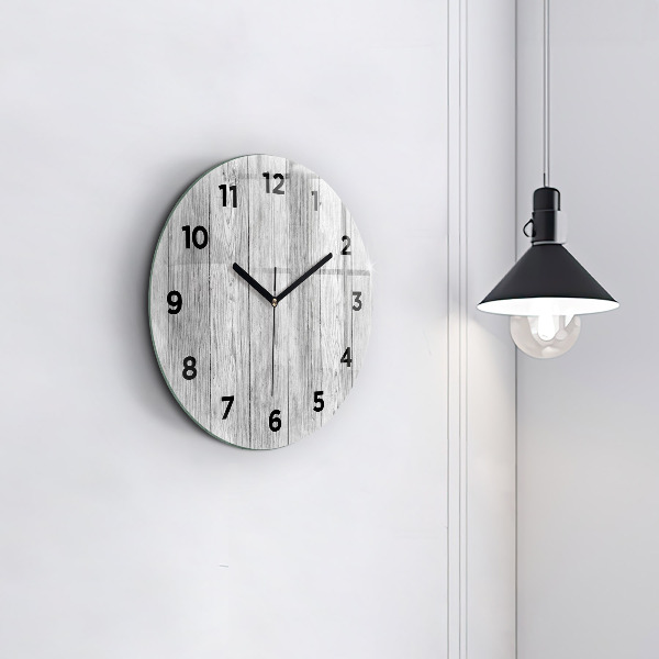 Horloge ronde Panneaux en bois