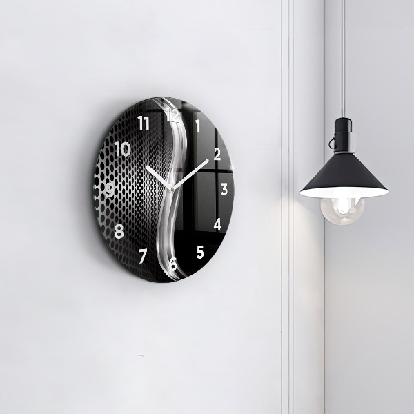 Horloge ronde Abstraction du black metal