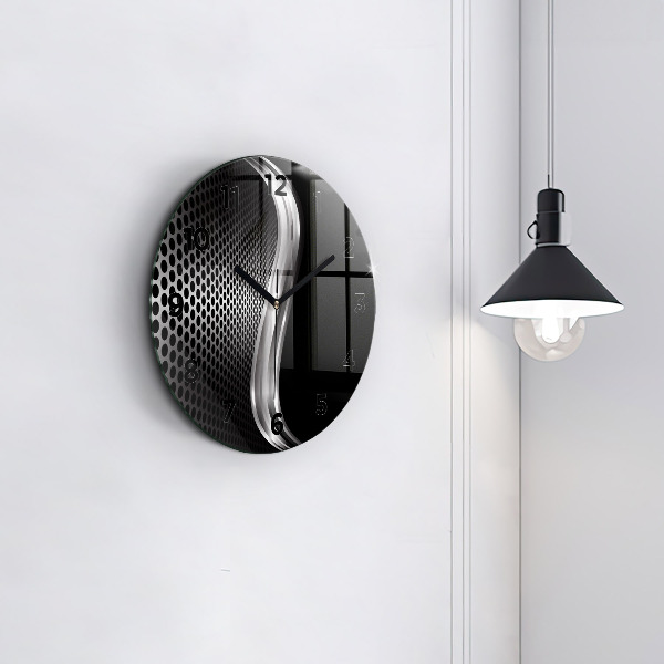 Horloge ronde Abstraction du black metal