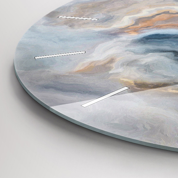 Pendule murale ronde Motif en marbre