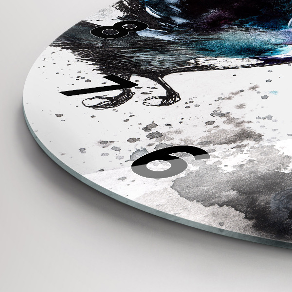 Horloge ronde Oiseaux peints