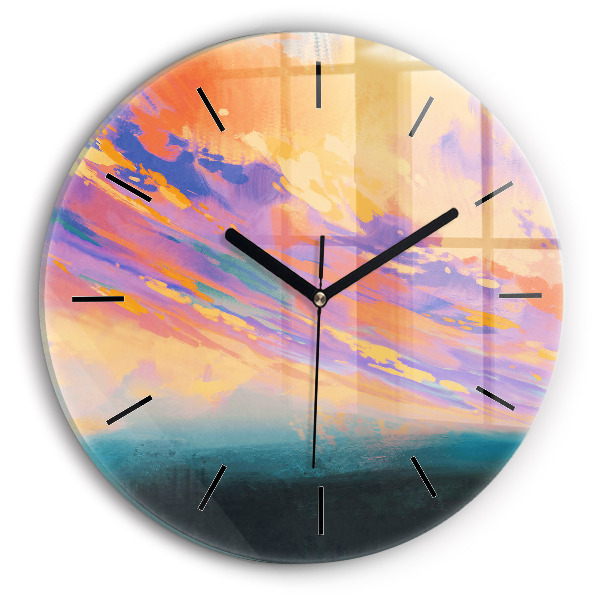 Horloge ronde Ciel abstrait