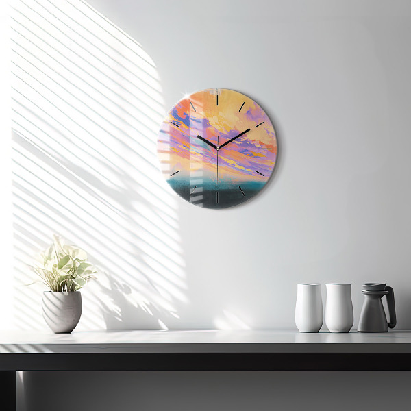 Horloge ronde Ciel abstrait