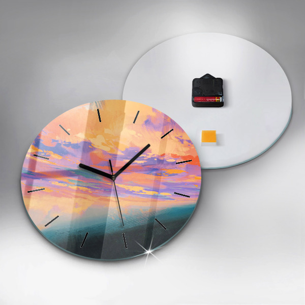 Horloge ronde Ciel abstrait