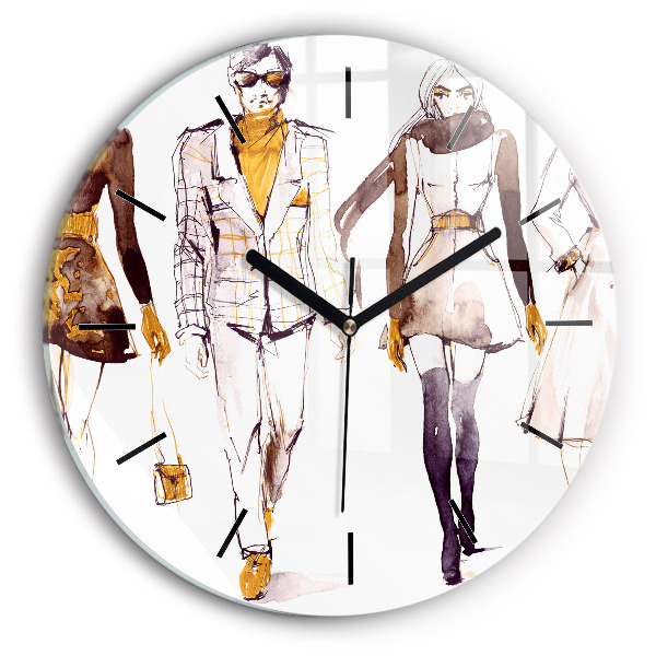Horloge ronde Femme et homme