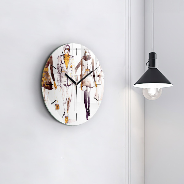 Horloge ronde Femme et homme