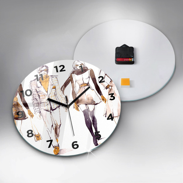 Horloge ronde Femme et homme