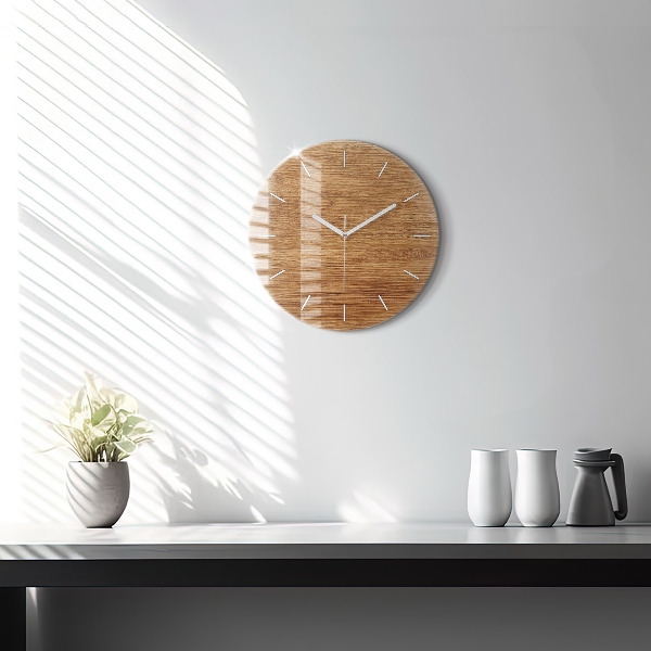 Horloge ronde Bois clair