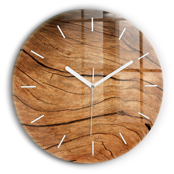 Horloge ronde Vieux bois