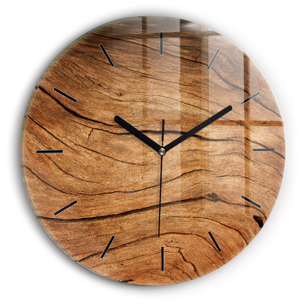 Horloge ronde Vieux bois