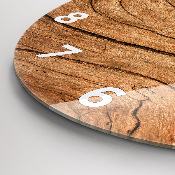 Horloge ronde Vieux bois