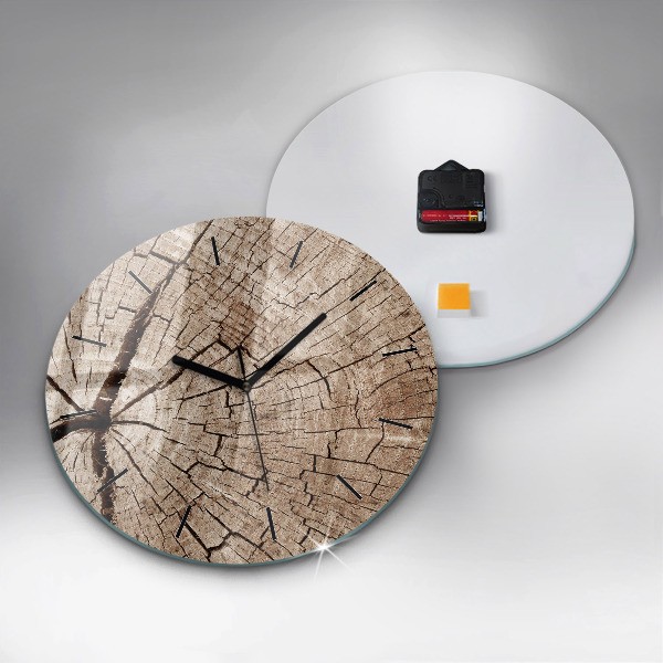 Horloge ronde Vieille souche de bois