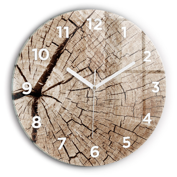 Horloge ronde Vieille souche de bois