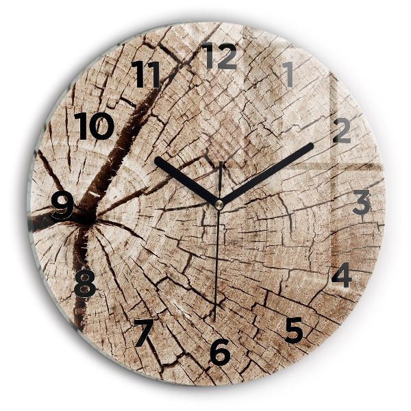 Horloge ronde Vieille souche de bois