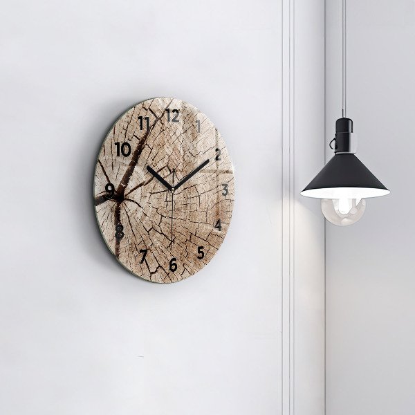 Horloge ronde Vieille souche de bois