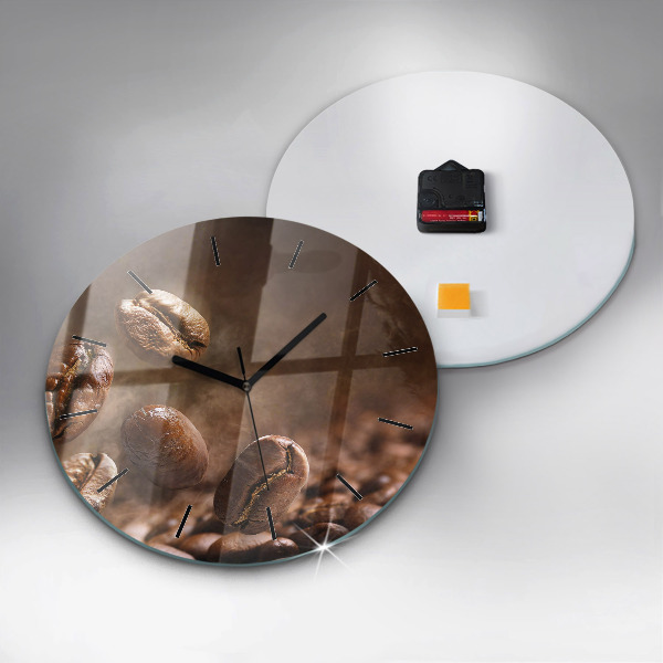 Pendule murale ronde Café en grains