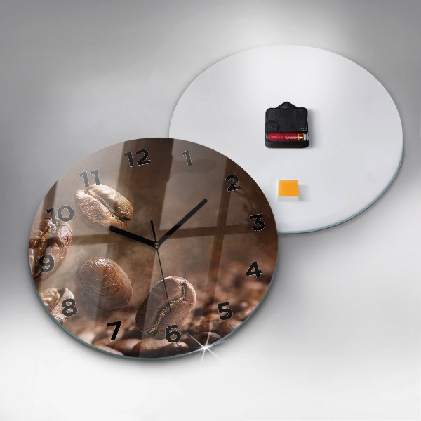 Pendule murale ronde Café en grains