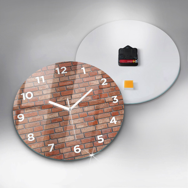 Pendule murale ronde Mur de briques