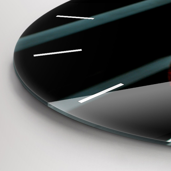 Pendule murale ronde Une bouteille de vin