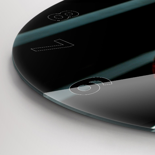 Pendule murale ronde Une bouteille de vin