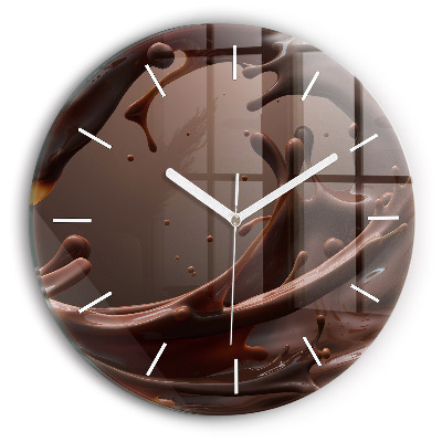 Horloge ronde Vagues de cacao