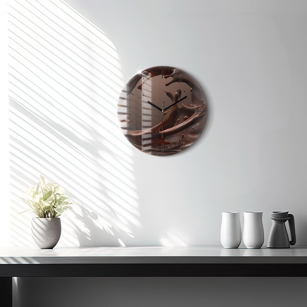 Horloge ronde Vagues de cacao