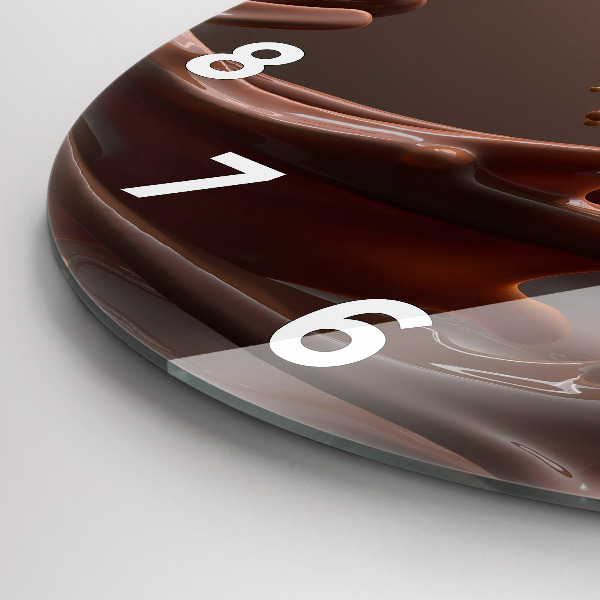 Horloge ronde Vagues de cacao