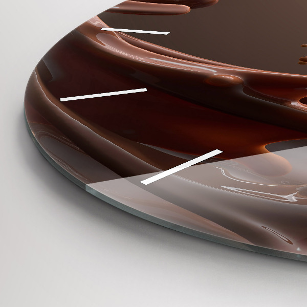 Horloge ronde Vagues de cacao