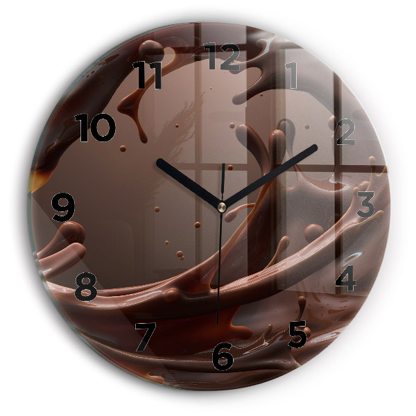 Horloge ronde Vagues de cacao