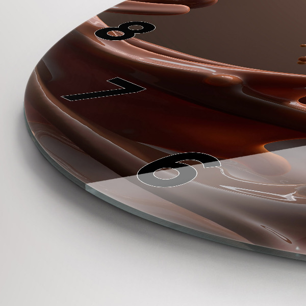 Horloge ronde Vagues de cacao