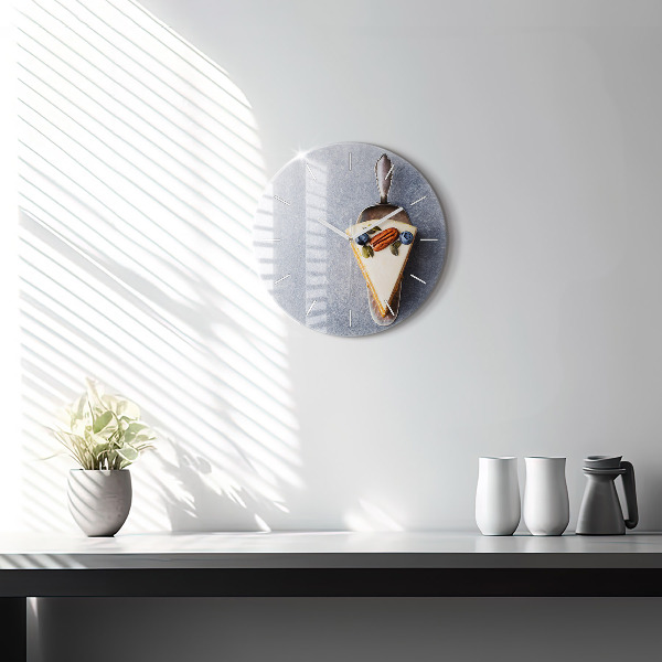 Horloge ronde Un morceau de gâteau