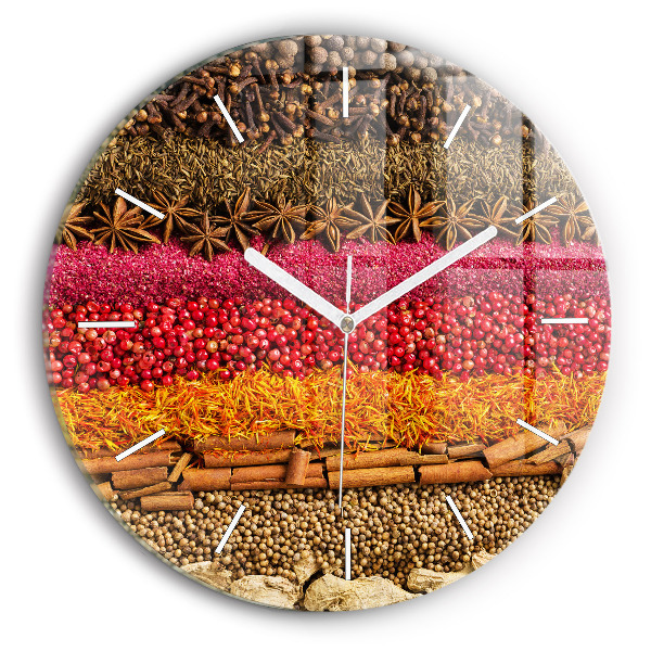 Horloge ronde 'Des rangées d''épices'