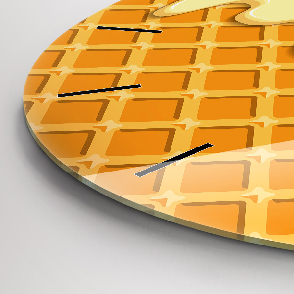 Horloge ronde Gaufre et glace
