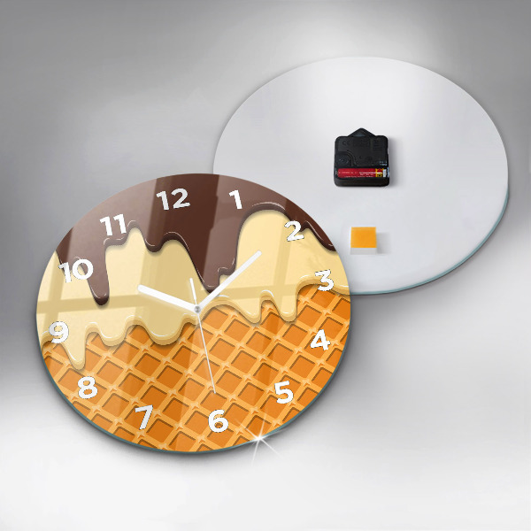 Horloge ronde Gaufre et glace