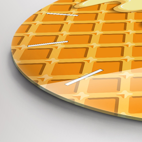 Horloge ronde Gaufre et glace