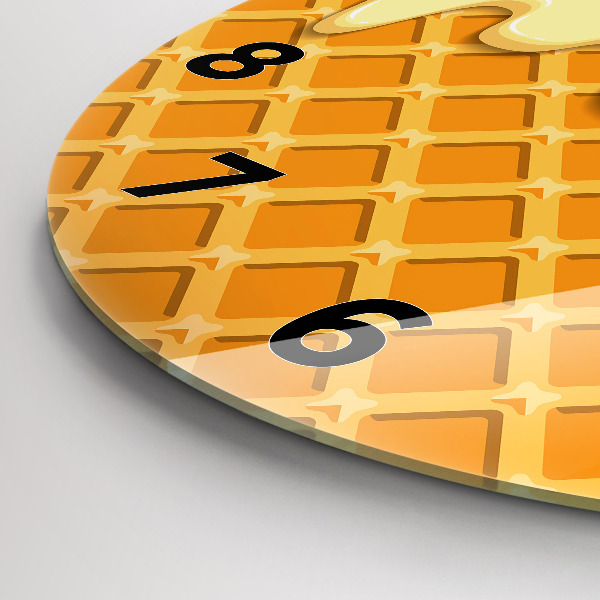 Horloge ronde Gaufre et glace