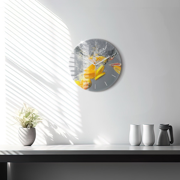 Horloge ronde 'Agrumes dans l''eau'