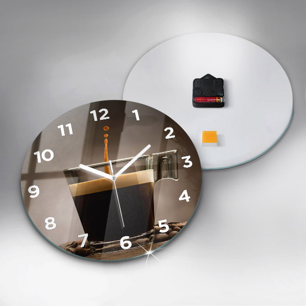 Horloge ronde Une tasse de café